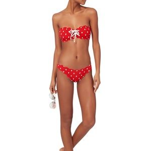 Marysia Antibes bikini bottom red white polka dot